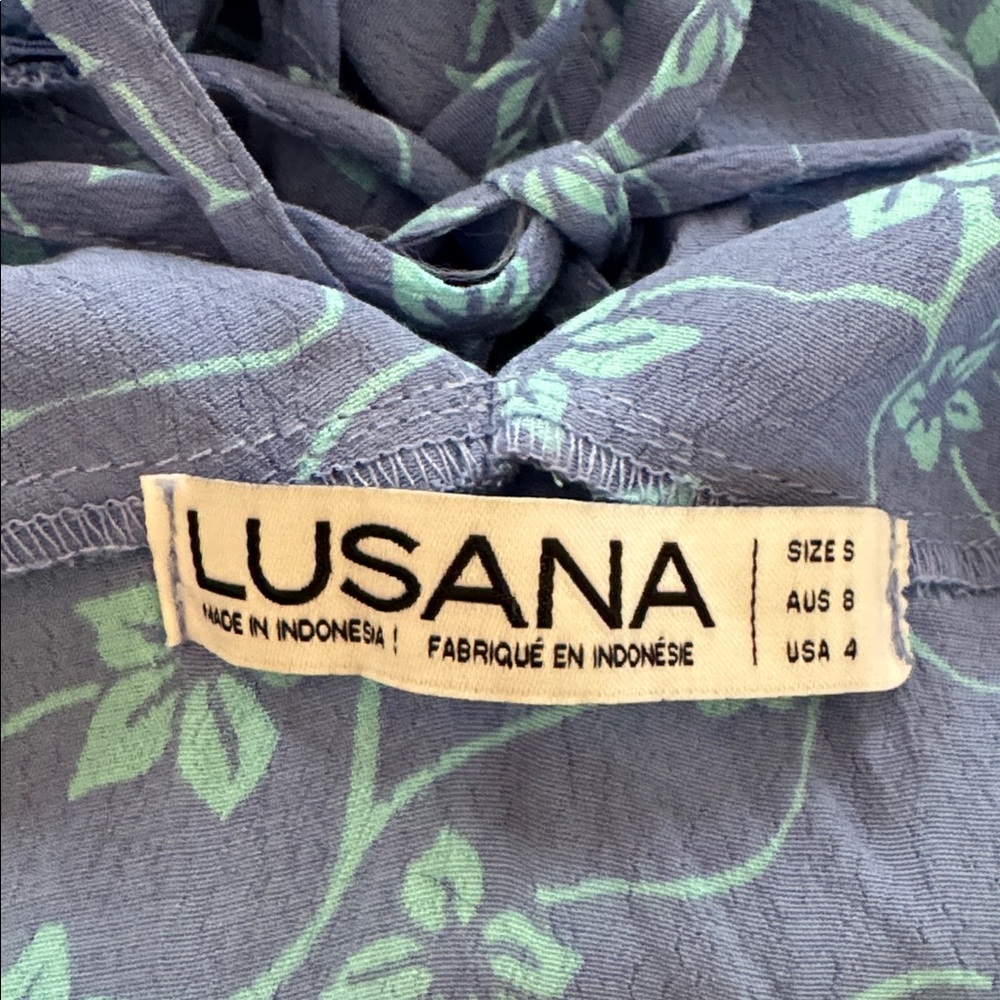 LUSANA Wrap Style Floral Dress Size 4 - Picture 5 of 5
